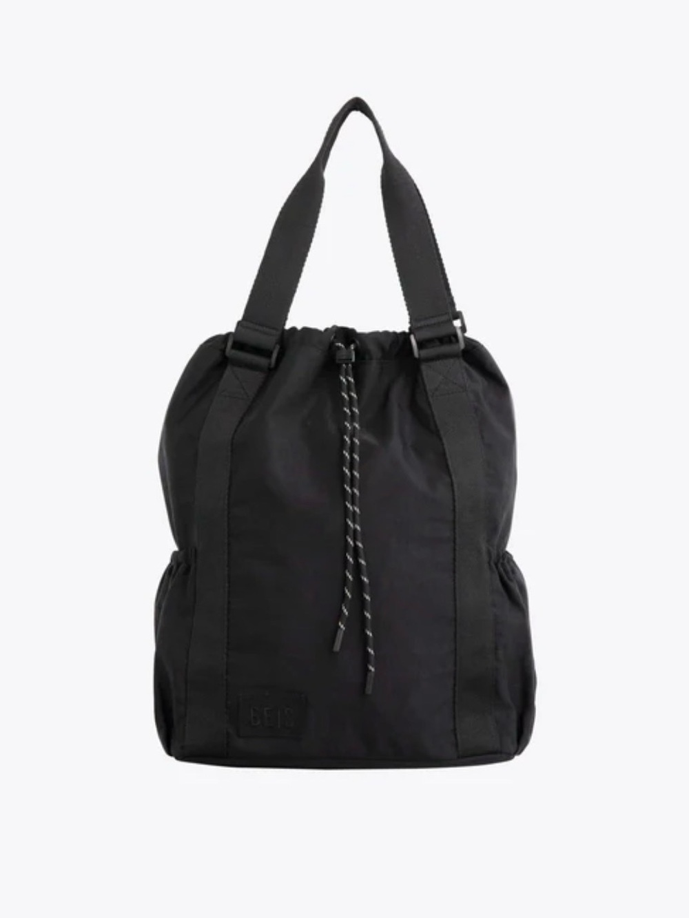 BEIS Black Drawstring Daypack Backpack